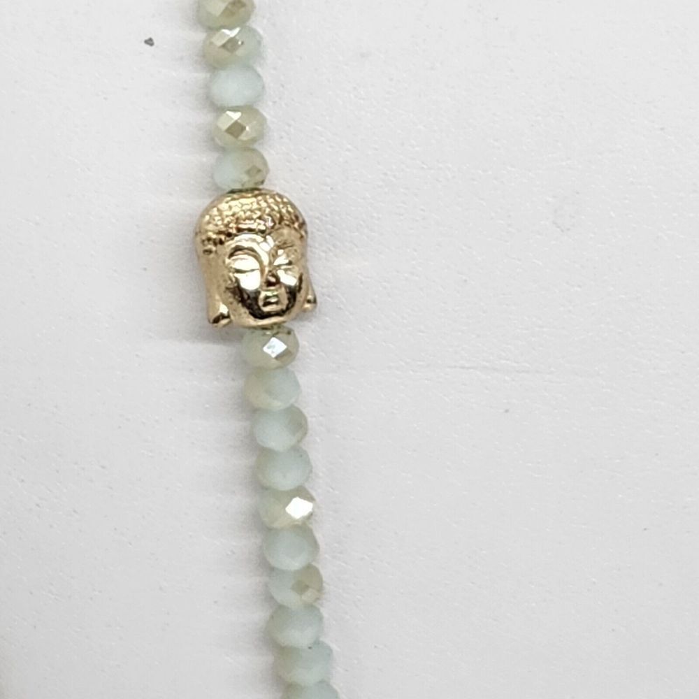 Aldo Sea Foam Crystal Buddha Tassel Necklace - Picture 3 of 7